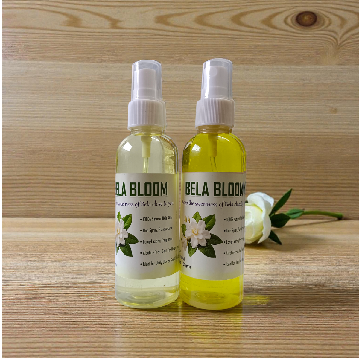 Bela Bloom Spray Attar 100ML set of 2 alcohol-free jasmine floral fragrance bottles