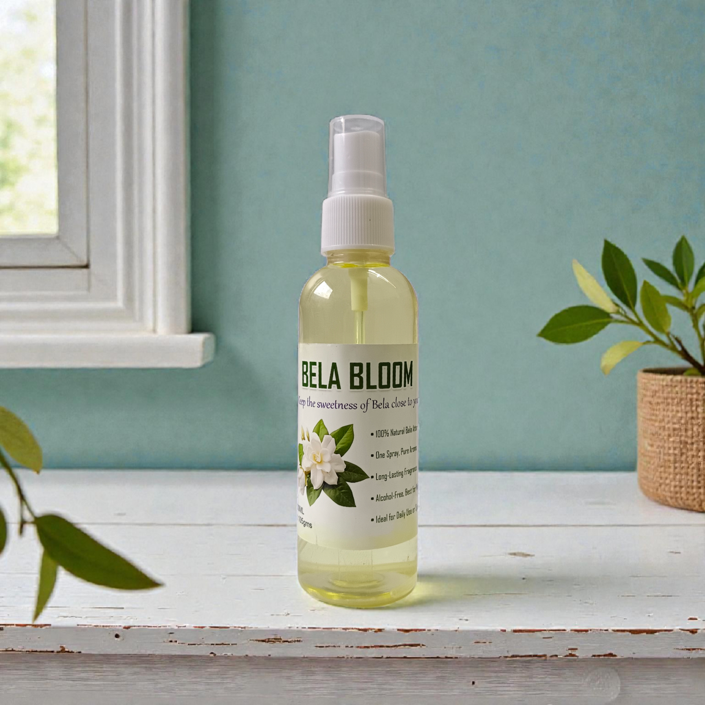 Bela Bloom Spray Attar 100ML set of 2 alcohol-free jasmine floral fragrance bottles