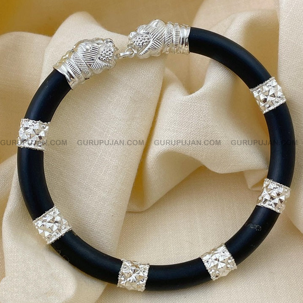 Bhairav Kangan 100% Pure Silver | Ashtbhairav Bracelet for Protection & Strength