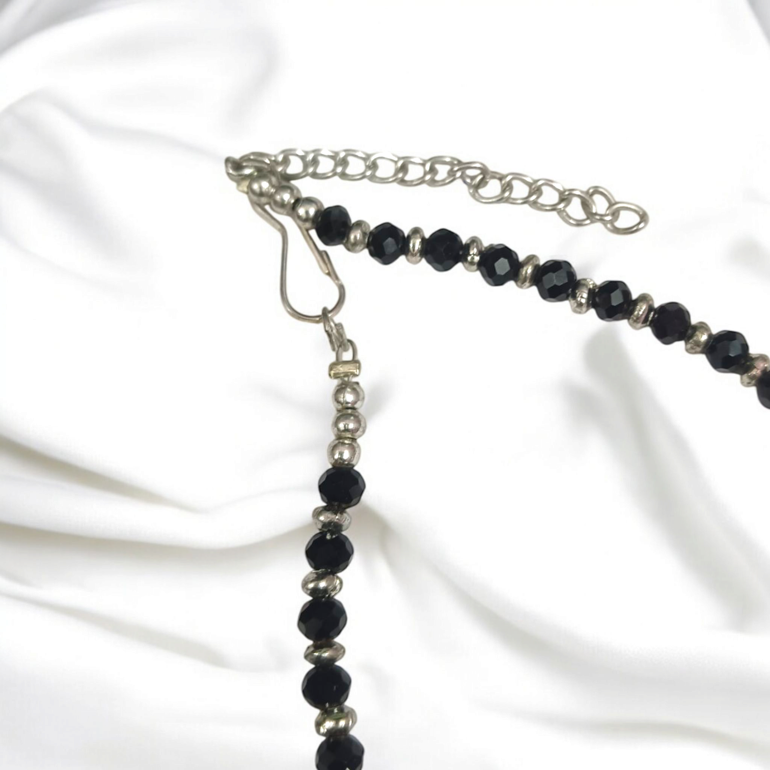 Black Bead Anklet with Evil Eye Protection for Women