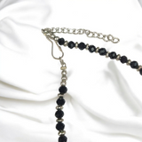 Black Bead Anklet with Evil Eye Protection for Women