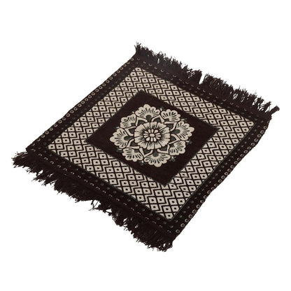 Black Pooja Asan for meditation, pooja, and spiritual practices to create a grounded and protected space.