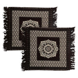 Black Pooja Asan for meditation, pooja, and spiritual practices to create a grounded and protected space.