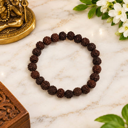 Black Rudraksha Mala and Bracelet Combo Lab Certified for Meditation Yoga