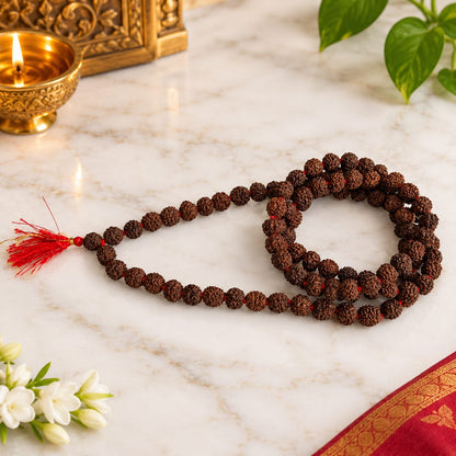 Black Rudraksha Mala and Bracelet Combo Lab Certified for Meditation Yoga