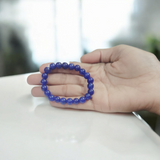 Blue Onyx Bracelet - Use For Good Luck and Happiness – 8MM – Stretchable Bracelet