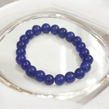 Blue Onyx Bracelet - Use For Good Luck and Happiness – 8MM – Stretchable Bracelet
