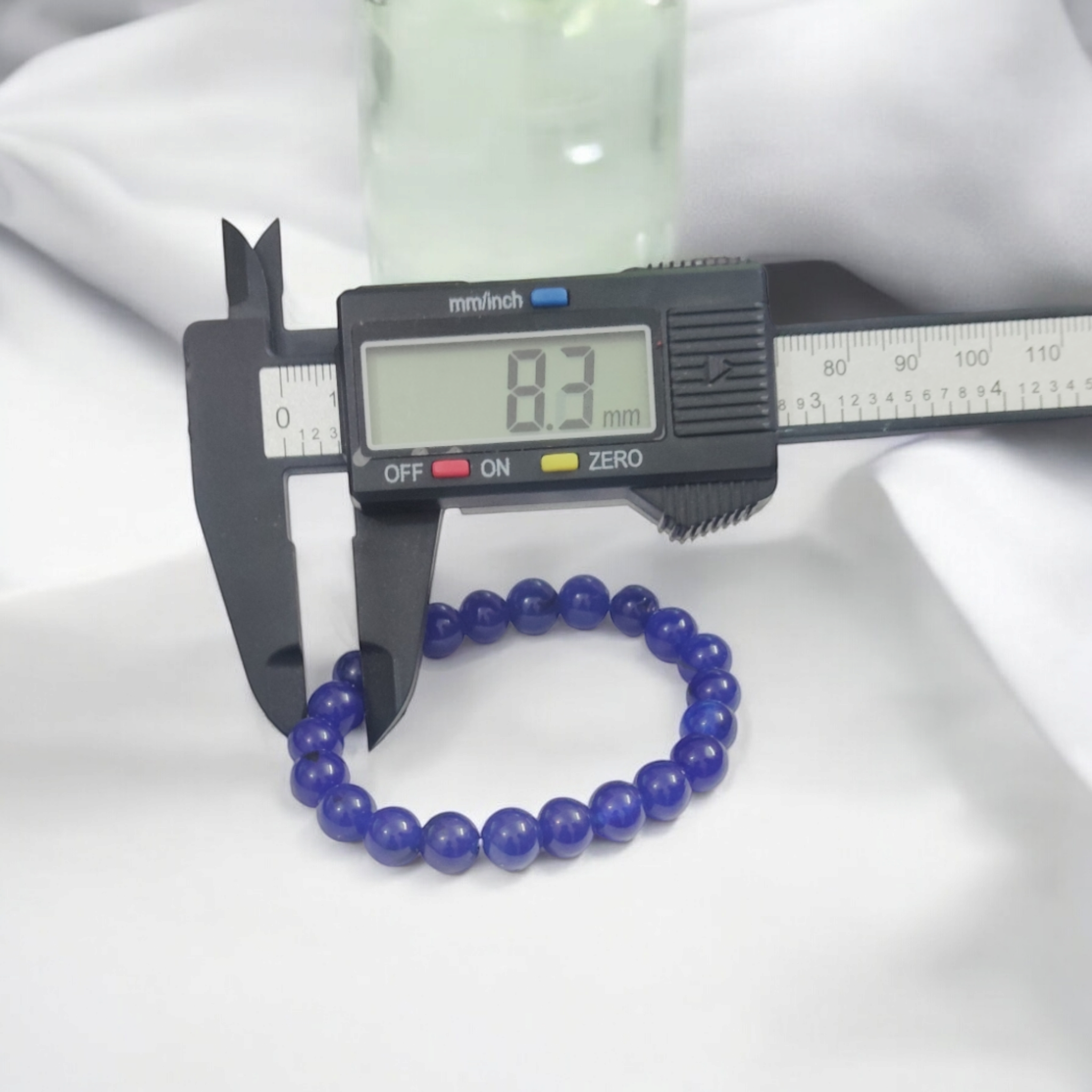 Blue Onyx Bracelet - Use For Good Luck and Happiness – 8MM – Stretchable Bracelet