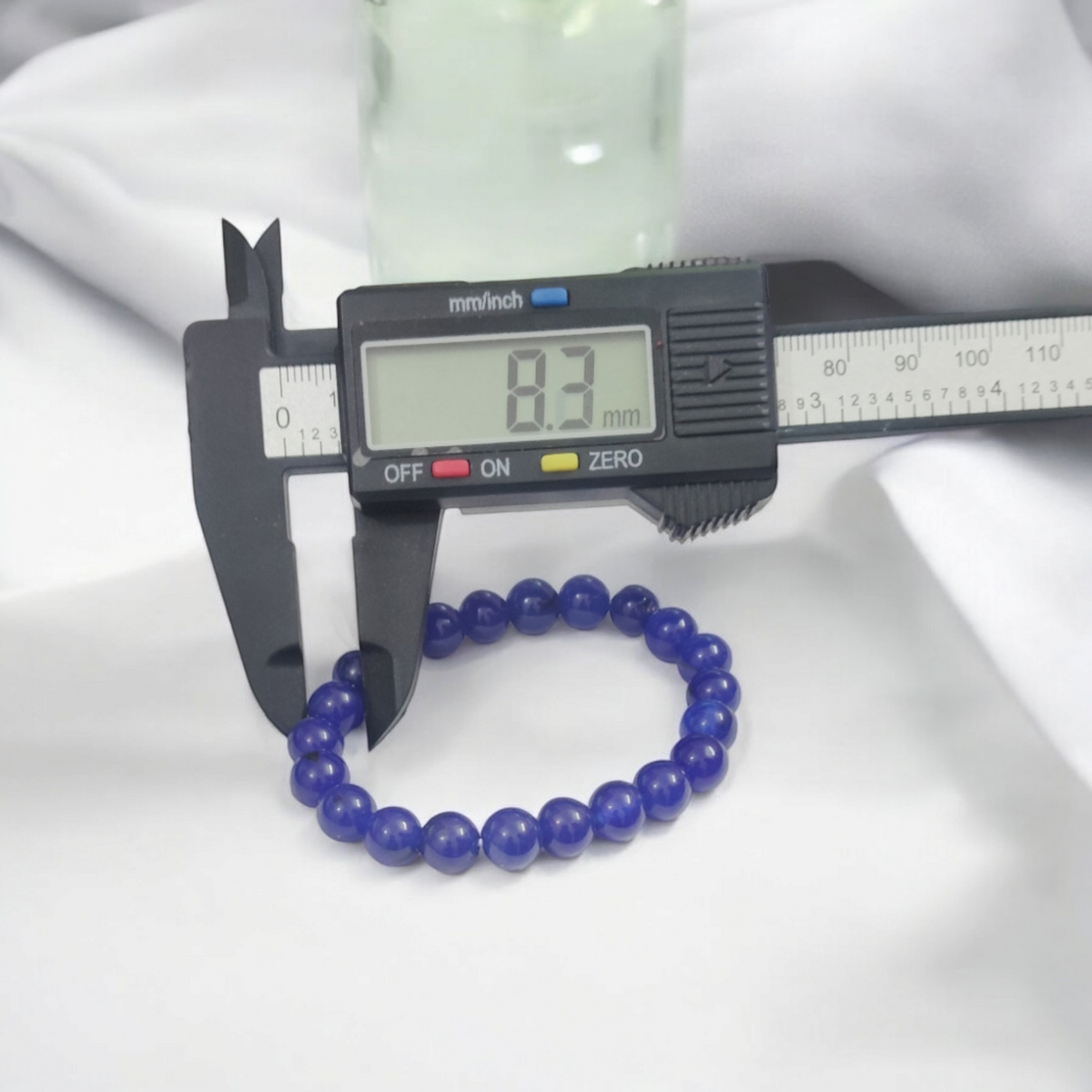 Blue Onyx Bracelet - Use For Good Luck and Happiness – 8MM – Stretchable Bracelet
