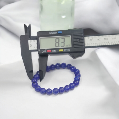 Blue Onyx Bracelet - Use For Good Luck and Happiness – 8MM – Stretchable Bracelet