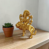 Brass Durga Mata Murti Sherawali Maa Idol for Home Temple Puja Spiritual Decor