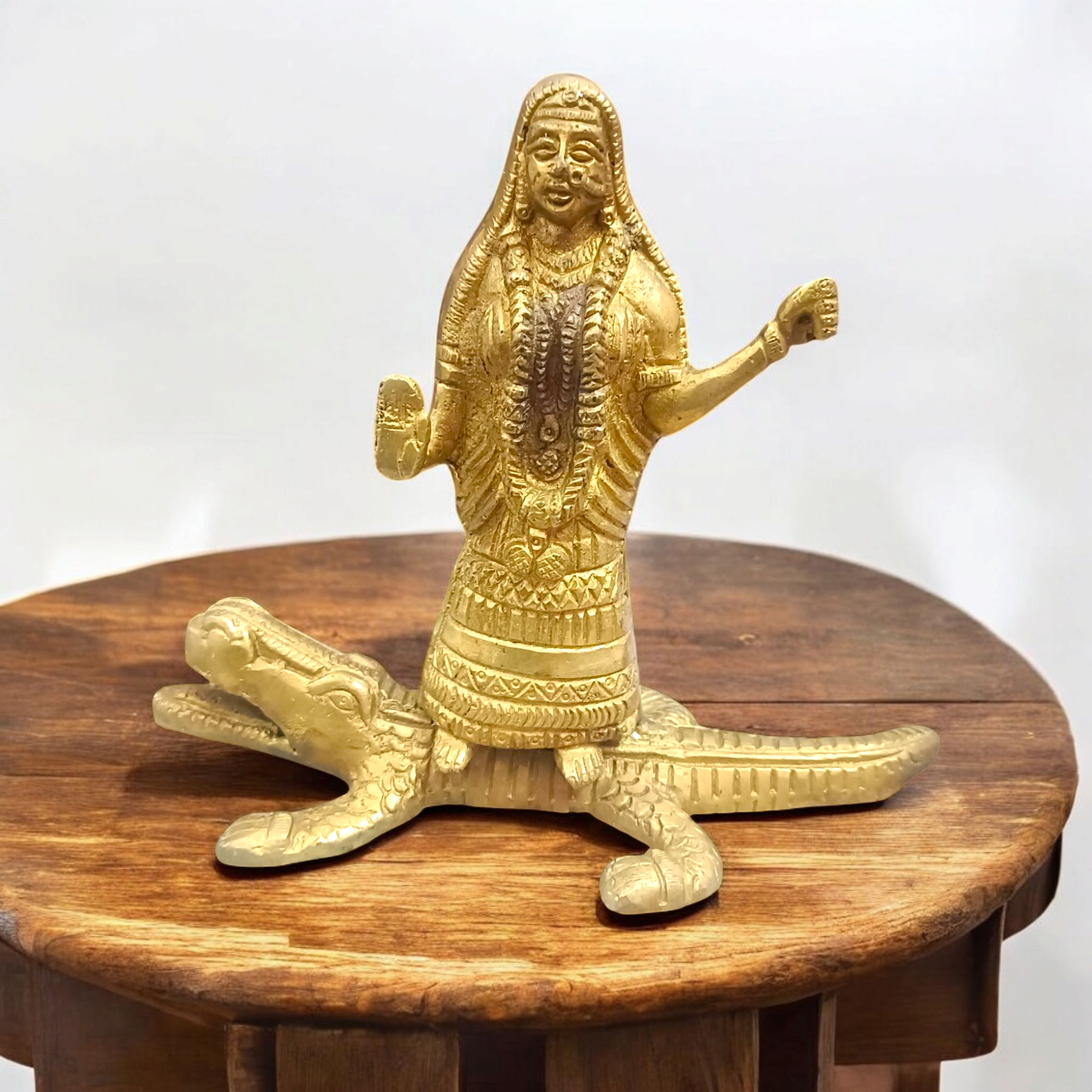 Brass Ganga Mata Murti | Ganga Ji Statue in high-quality brass with fine detailing and divine craftsmanship