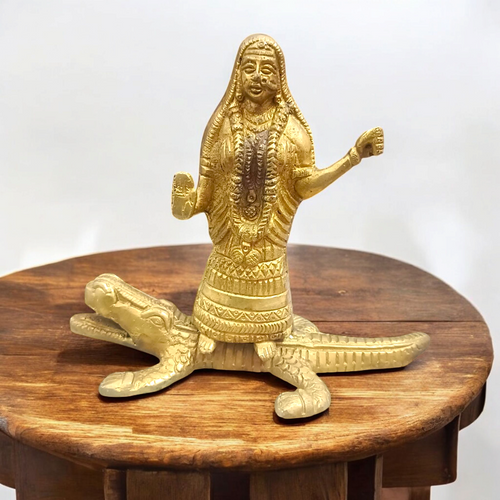 Brass Ganga Mata Murti | Ganga Ji Statue for Home and Temple Pooja
