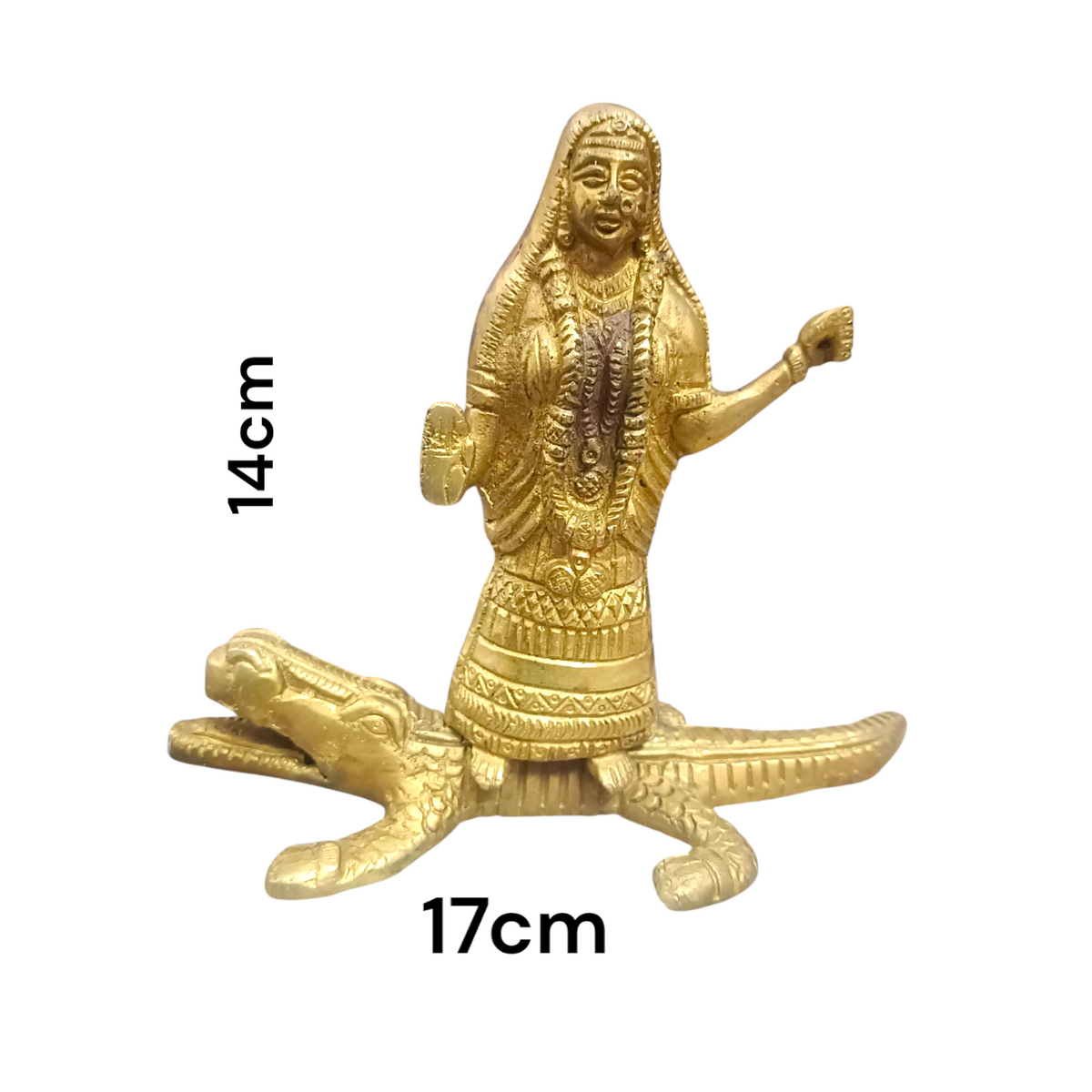Brass Ganga Mata Murti | Ganga Ji Statue in high-quality brass with fine detailing and divine craftsmanship