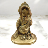 Brass Hanuman Ji Murti intricately designed, representing Lord Hanuman with his mace and strength, ideal for worship and home decor.