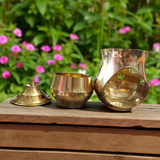Brass Kapur Lamp for Burning Camphor – Traditional Camphor Burner with Handle for Puja and Rituals