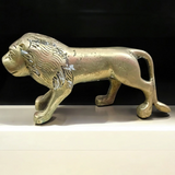 Brass Lion Statue for Office Decor and Vastu