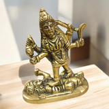 Brass Maa Kali Idol, a powerful depiction of Goddess Kali with intricate details, designed for spiritual worship and protection.