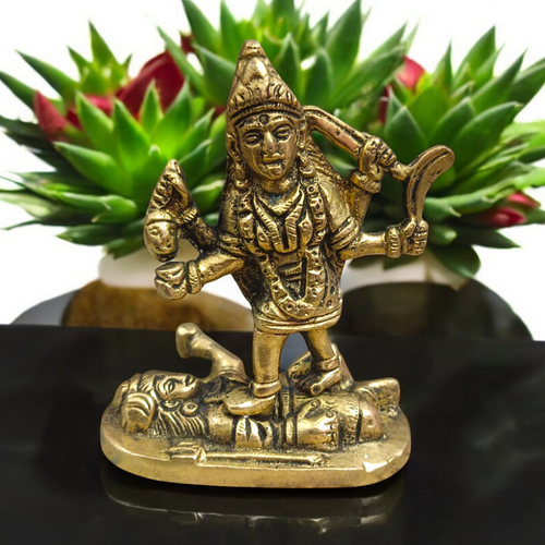 Maa Kali Brass Idol – Kali Mata Murti for Pooja, Home Temple & Spiritual Worship
