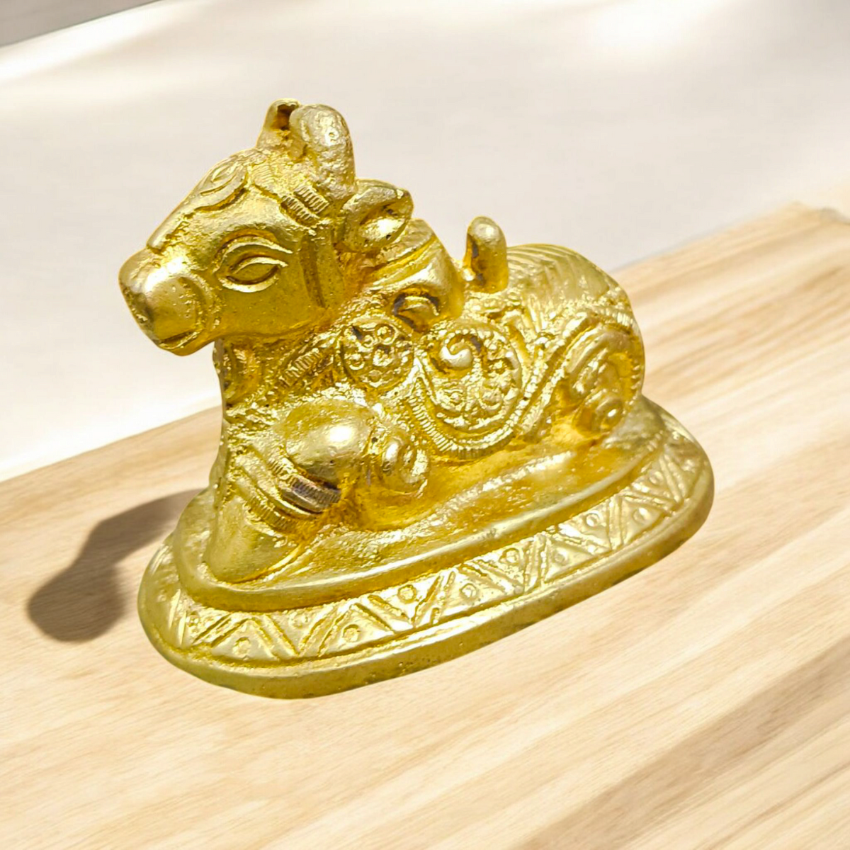 Brass Nandi Idol for Shiva Pooja and Spiritual Worship