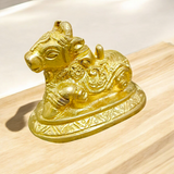 Brass Nandi Idol for Shiva Pooja and Spiritual Worship
