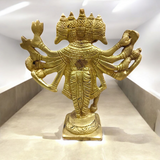 Brass Panchmukhi Hanuman Ji Idol with five faces representing divine protection, strength, and spiritual grace