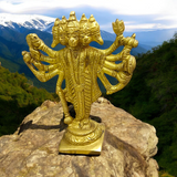 Brass Panchmukhi Hanuman Ji Idol with five faces representing divine protection, strength, and spiritual grace