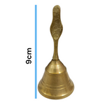 Brass Pooja Bell featuring a Garuda design, perfect for spiritual practices and temple use.