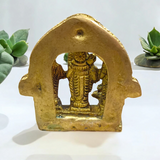Brass Ram Darbar Murti featuring Lord Ram, Sita, Lakshman, and Hanuman, intricately designed for home worship and spiritual blessings.