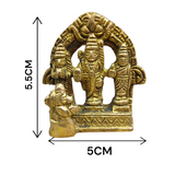 Brass Ram Darbar Murti featuring Lord Ram, Sita, Lakshman, and Hanuman, intricately designed for home worship and spiritual blessings.