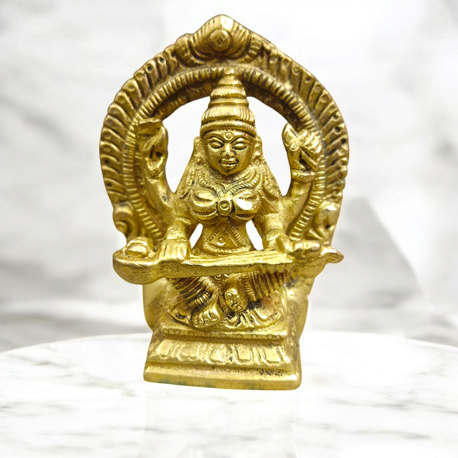 Brass Saraswati Idol for Home Decor and Spiritual Worship