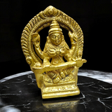 Brass Saraswati Idol for Home Decor and Spiritual Worship