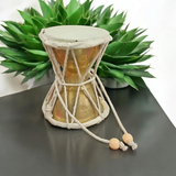 Brass Shiv Ji Damru used in spiritual rituals and Shiv Puja, handcrafted with premium quality brass