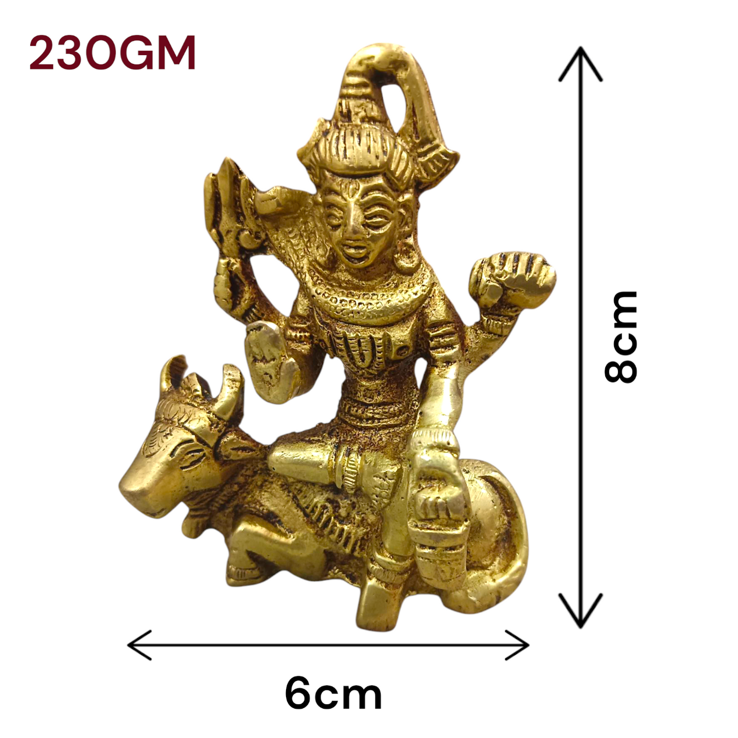 Brass Shiv Ji With Nandi Idol, intricately crafted with Lord Shiva and his sacred vehicle Nandi, symbolizing divine protection, strength, and spiritual devotion.