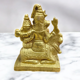 Brass Shiv Parivar | Shiv Parvati Ganesh Idol showcasing Lord Shiva, Goddess Parvati, and Lord Ganesha, intricately designed in high-quality brass.