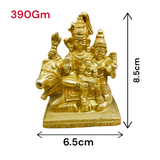 Brass Shiv Parivar | Shiv Parvati Ganesh Idol showcasing Lord Shiva, Goddess Parvati, and Lord Ganesha, intricately designed in high-quality brass.