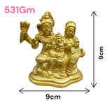 Brass Shiv Parivar | Shiv Parvati Ganesh Idol showcasing Lord Shiva, Goddess Parvati, and Lord Ganesha, intricately designed in high-quality brass.