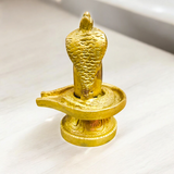 Brass Shivling with Sheshnaag for Spiritual Worship and Home Decor