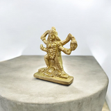 Brass idol of Goddess Kali in traditional fierce form, ideal for worship, spiritual rituals, and protection in home or temple