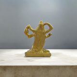 Brass idol of Goddess Kali in traditional fierce form, ideal for worship, spiritual rituals, and protection in home or temple