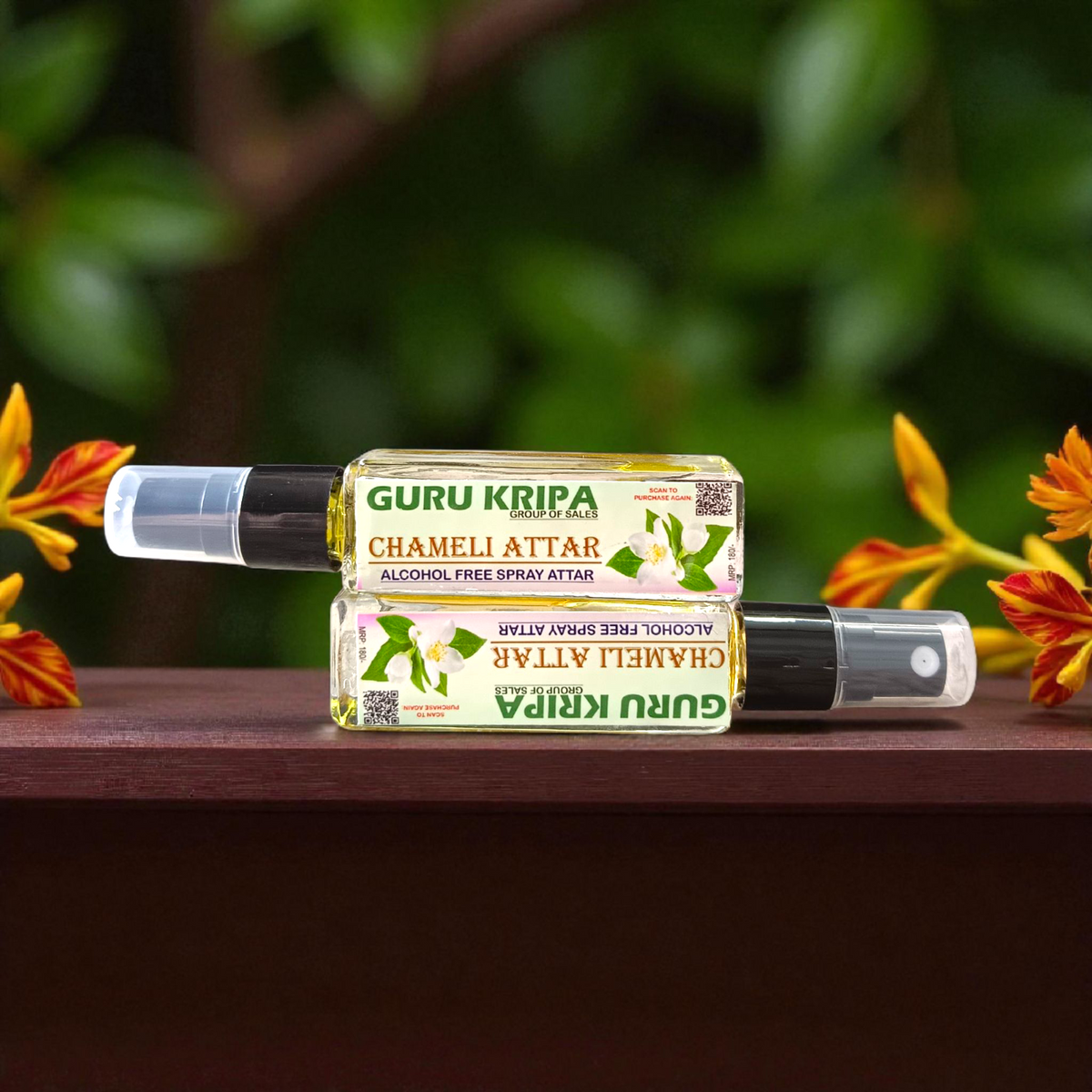 Chameli Spray Attar 25ML, made with pure jasmine essence, offering an alcohol-free, calming floral fragrance ideal for Hanuman Ji worship and spiritual practices