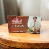 Chandan Gold Dhoop by Grahshanti, 6-month pack, featuring premium sandalwood incense sticks for purification and spiritual peace