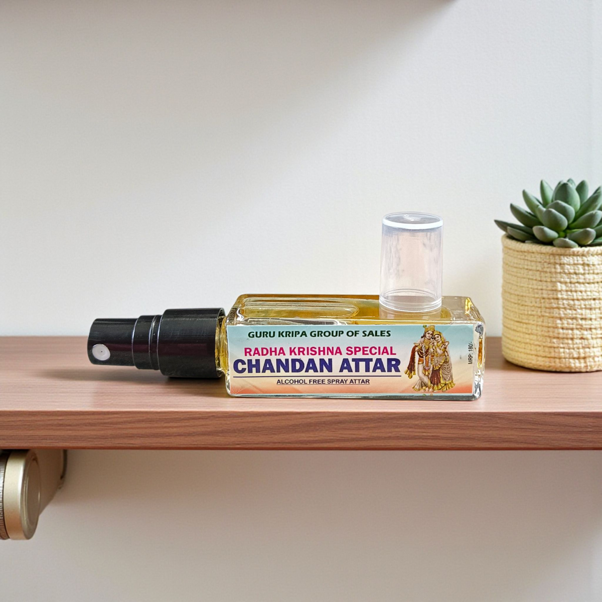 Chandan Spray Attar 25ML – Alcohol-free sandalwood fragrance for Shiv Ji worship, pooja, and meditation, offering a calming and purifying aroma