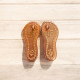 Charan Paduka In Copper With Plate | Bhagwan Ji Ke Charan | Pure Copper Made 7 CM
