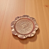 Charan Paduka In Copper With Plate | Bhagwan Ji Ke Charan | Pure Copper Made 7 CM