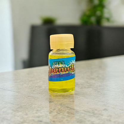 Chemali Attar 4ML, a natural jasmine fragrance ideal for worship, prayer, and spiritual rituals, promoting peace and positive energy