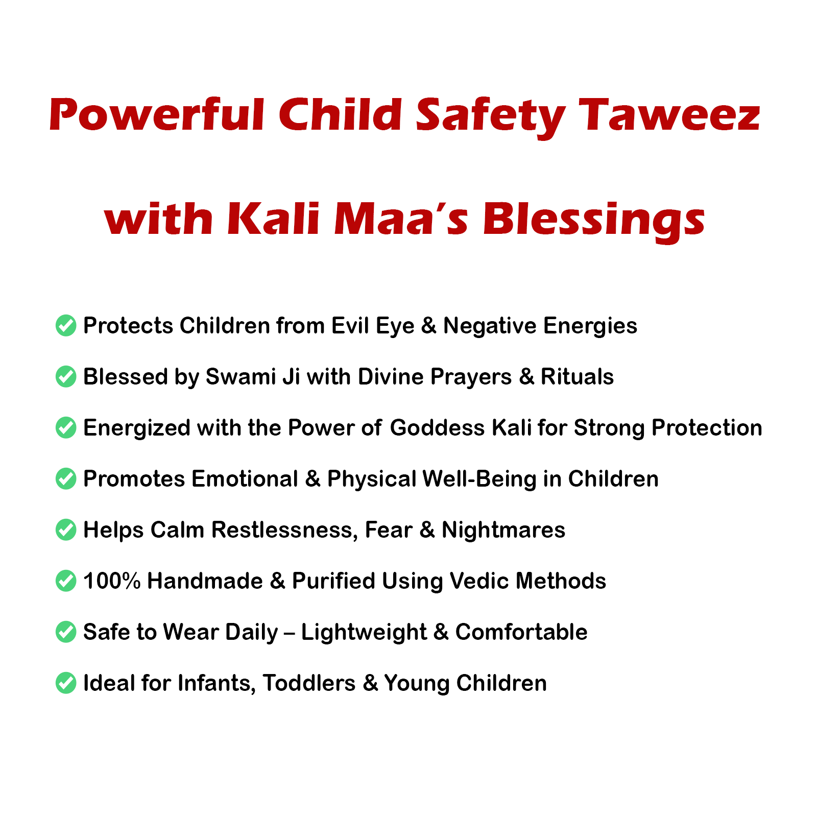 Child Safety Taweez | Child Protection Taweez | Made By Swami Ji With The Blessings Of Goddess Kali