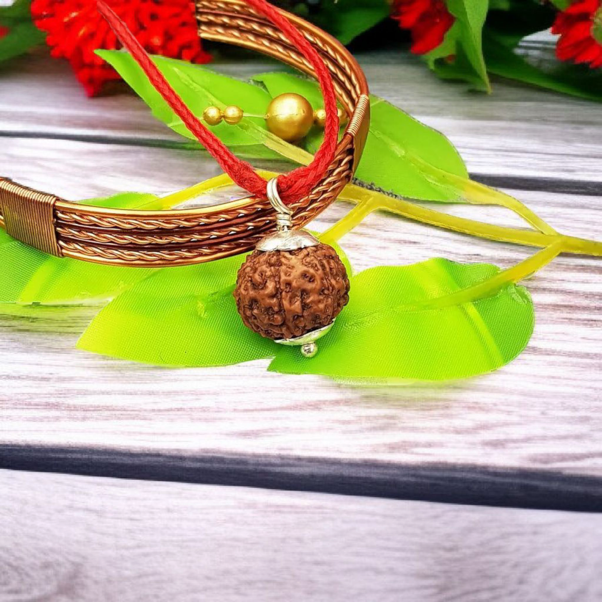 Combo of 6 Mukhi and 3 Mukhi Rudraksha Lab Certified beads for confidence, transformation, and spiritual growth