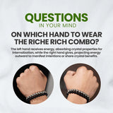 Combo of Golden Pyrite and Black Obsidian Bracelet - Richi Rich Combo - 8mm - Lab Certified - Gurupujan