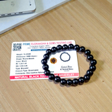 Combo of Golden Pyrite and Black Obsidian Bracelet - Richi Rich Combo - 8mm - Lab Certified - Gurupujan